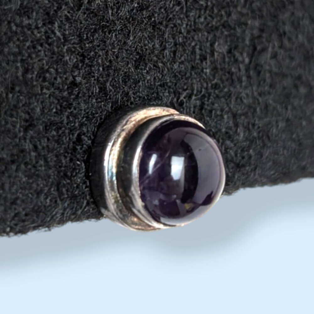 Single 925 Amethyst Stud Earring